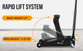 APlusLift 4 Ton Lower profile Steel Racing Floor Jack, FE400B, alamoequipment.com