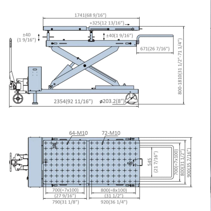 APlusLift Falcon 2600 lb  Electric Vehicle Battery Lift - EL-26HM, alamoequipment.com