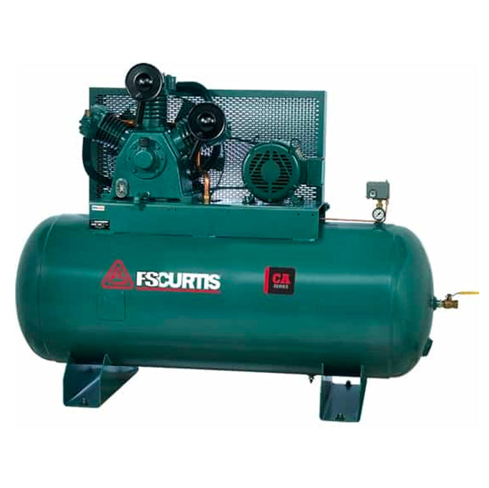 FS-Curtis CA15 120G 15HP  Ultra Pack, Horizontal Simplex Air Compressor #CA15-HUP, Alamo Equipment, TX