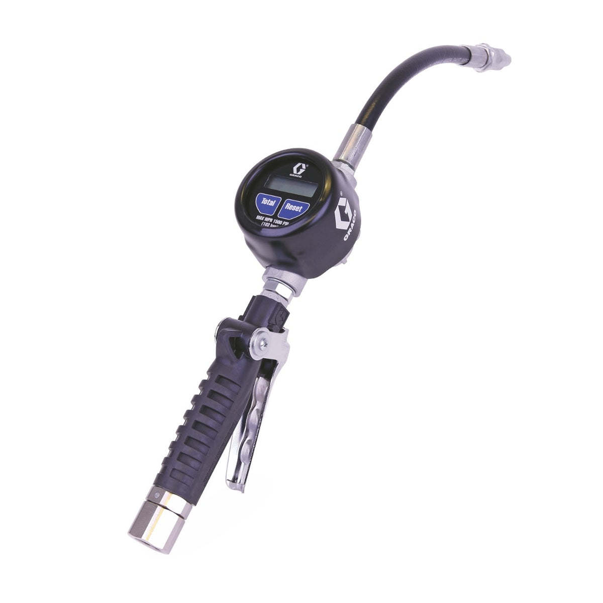 Graco EM8 Electronic Meter, Flexible Extension (1/2” NPT Inlet) #25C904, alamoequipment.com