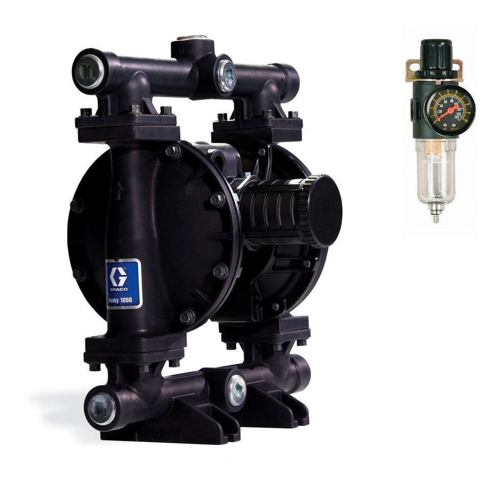 Graco Industrial 647131 | Husky 1050 AL 1 in. (25.4 mm) BSPT Pump, Standard AL Center Section, AL Seats, TPE Balls & TPE Diaphragm #647131, AlamoEquipment.com