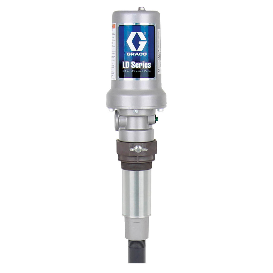 Graco LD Series 3:1 Air Powered Piston Oil Pump - 7.8 GPM w/ Cut to Length Down Tube and Bung Adapter #24G579, AlamoEquipment.com