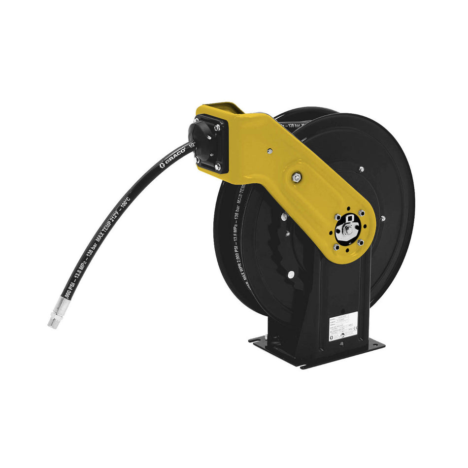 Graco SDX 10 Series 3/8 in. x 50 ft. Spring Driven Hose Reels yellow, alamoequipmenet.com