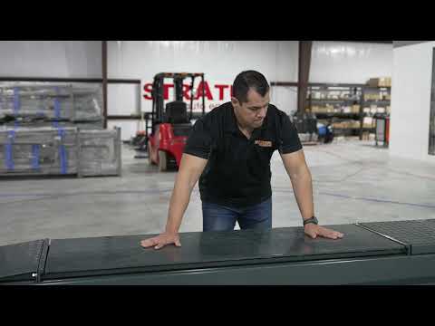 Stratus 4-Post 14k lbs Pneumatic Safety Lock Release Compact Car Lift SAE-414C, alamoequipment.com