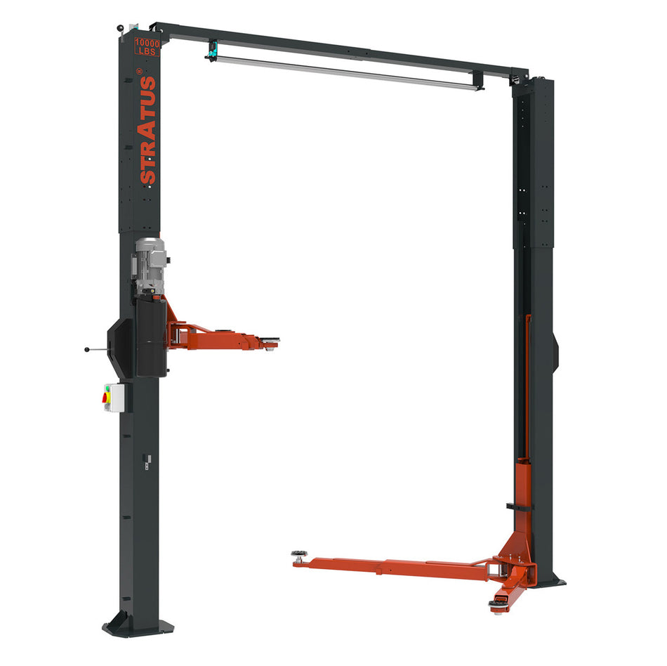 Stratus Clear Floor Height Adjustable 10k lbs 2-Post Lift SAE-C10A, alamoequipment.com