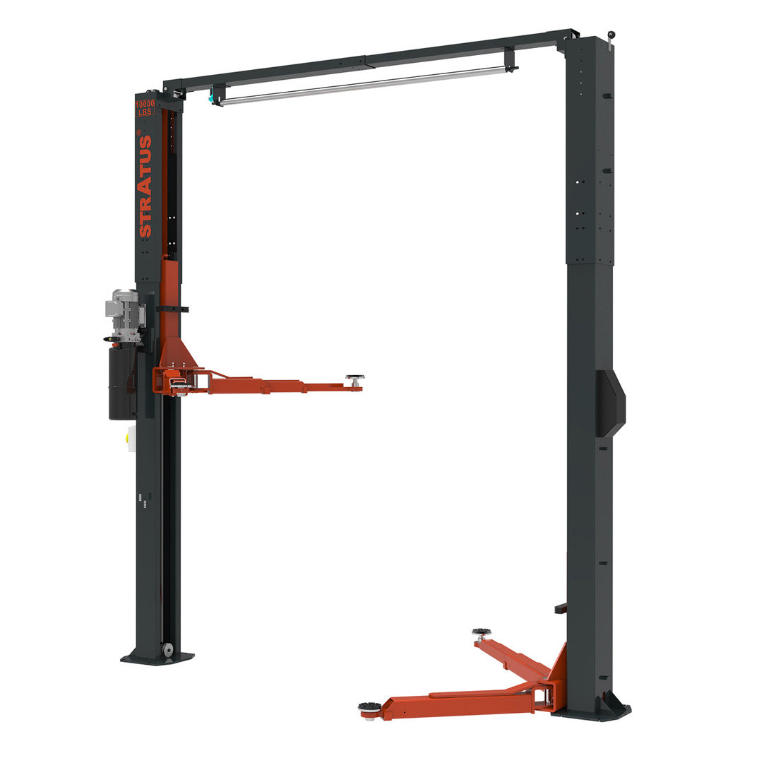 Stratus Clear Floor Height Adjustable 10k lbs 2-Post Lift SAE-C10A, alamoequipment.com