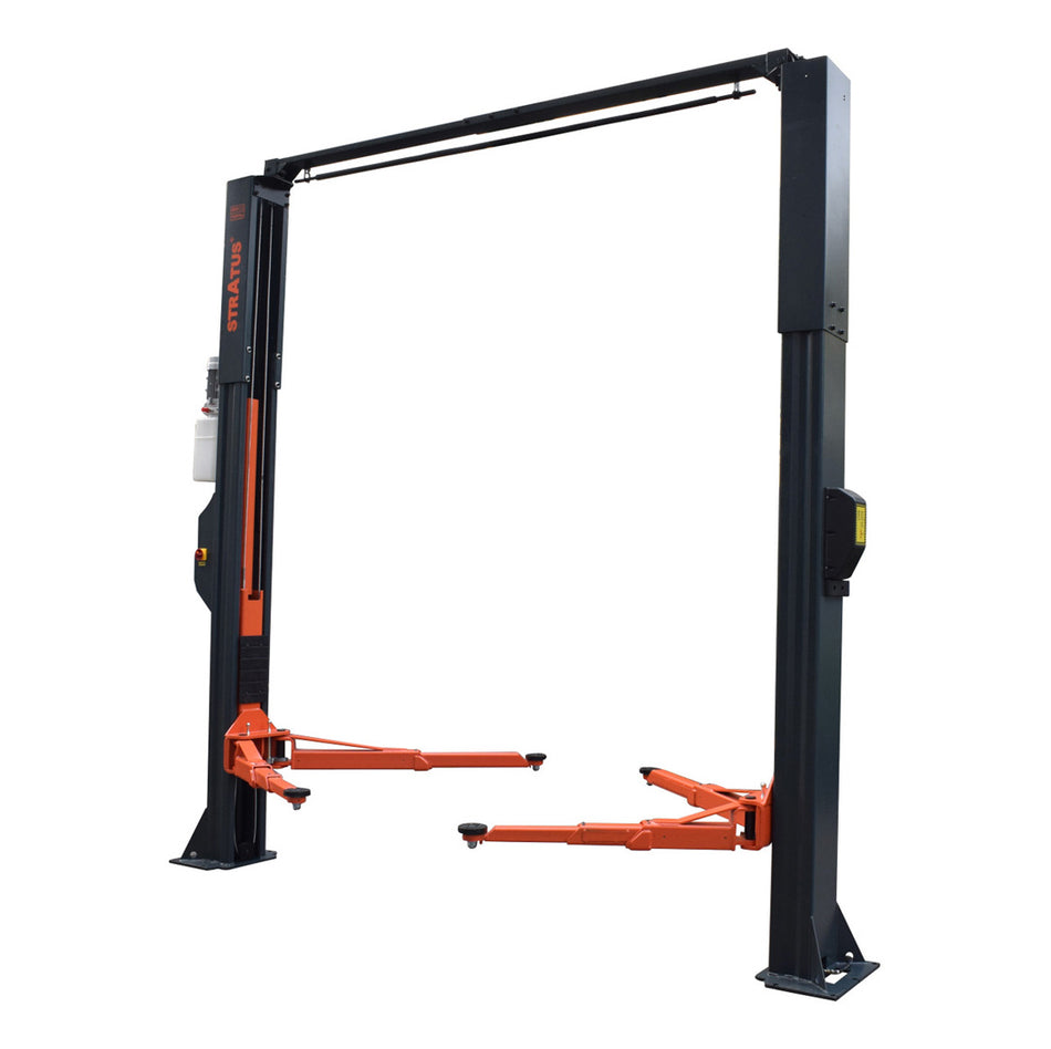 Stratus X-Wide Asymmetric & Symmetric 2-in-1, 10k lbs 2-Post Lift SAE-C10XE, alamoequipment.com