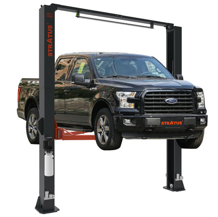 Stratus Clear Floor 14k lbs Single Point Manual Release 2-Post Lift SAE-C14X, alamoequipment.com