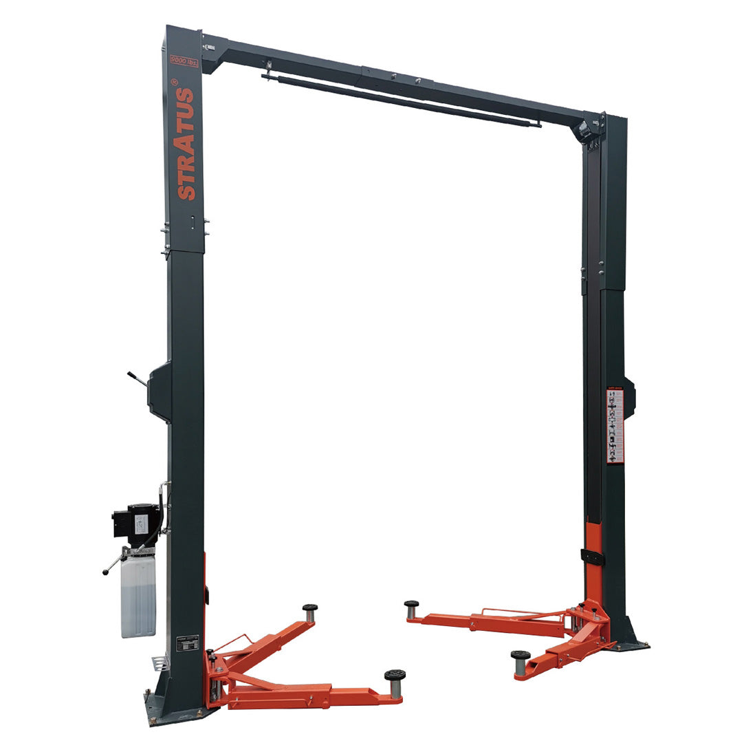 Stratus Floor Plate Open 9k lbs Single Point Manual Release 2-Post Car Lift SAE-C9P, alamoequipment.com