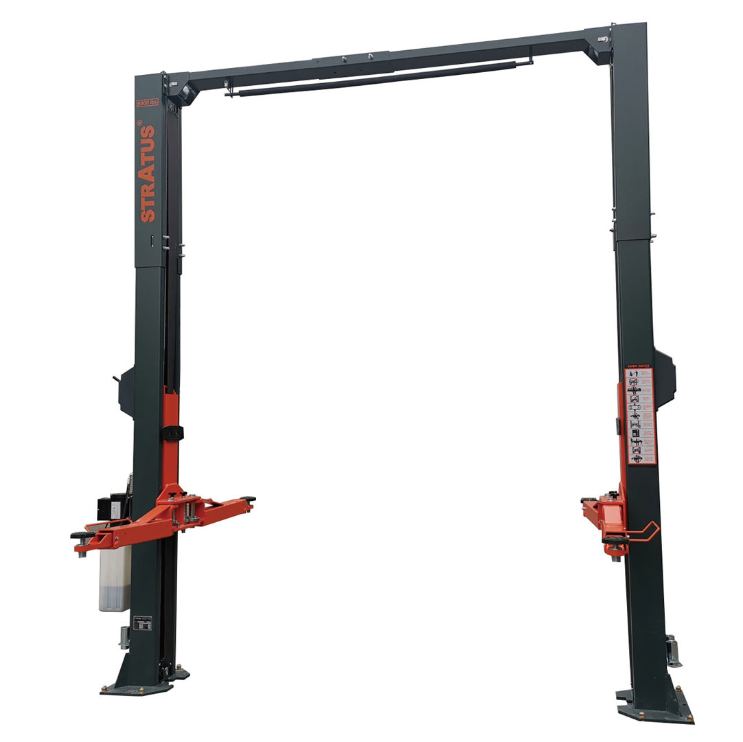 Stratus Floor Plate Open 9k lbs Single Point Manual Release 2-Post Car Lift SAE-C9P, alamoequipment.com