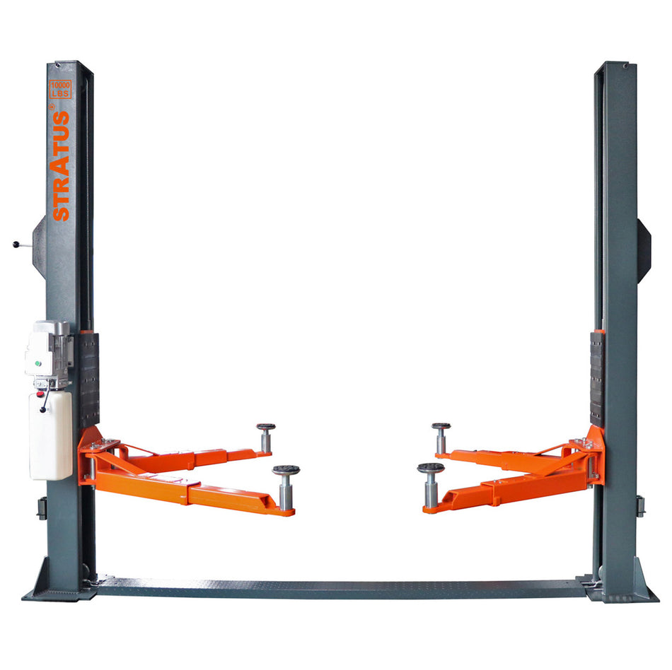 Stratus Floor Plate Open 10k lbs Single Point Manual Release 2-Post Car Lift SAE-F10P, alamoequipment.com