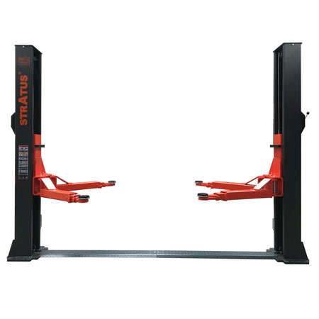 Stratus Extra Wide 14k lbs Single Point Manual Release 2-Post Lift SAE-F14X, alamoequipment.com