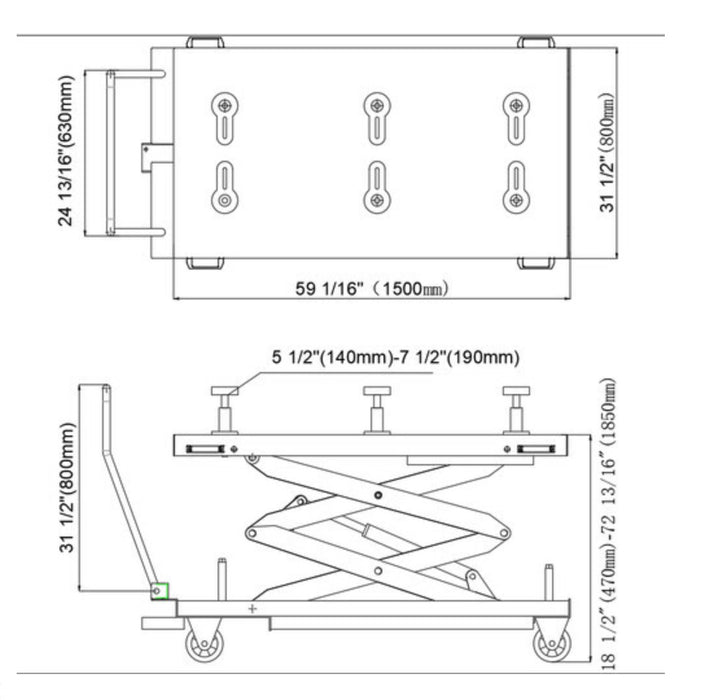Stratus 2600 lbs Car Lift Table G1 SAE-LT2600E , alamoequipment.com