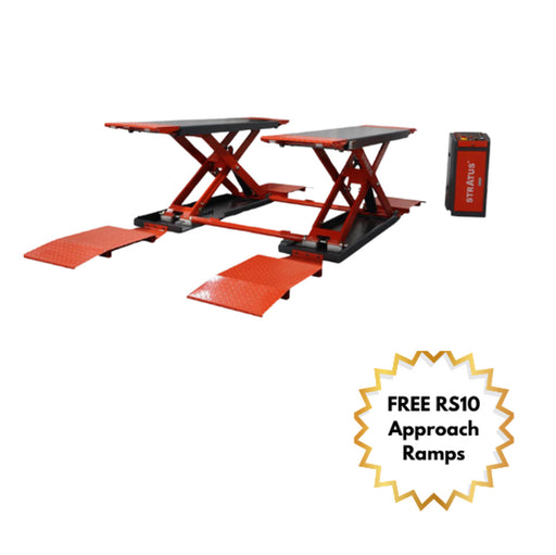 Stratus Extra Wide & Tall 10k lbs Scissor Car Lift, SAE-MS10000P, alamoequipment.com