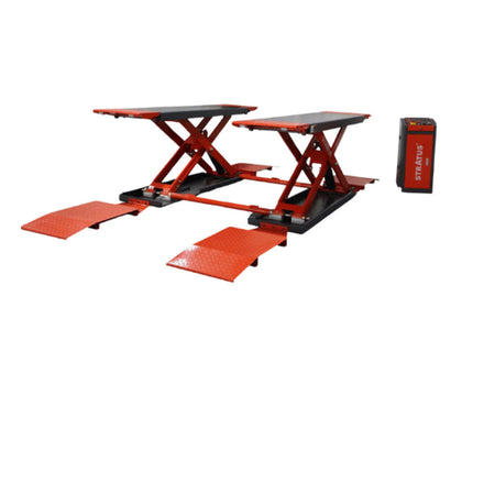Stratus Extra Wide & Tall 10k lbs Scissor Car Lift, SAE-MS10000P, alamoequipment.com