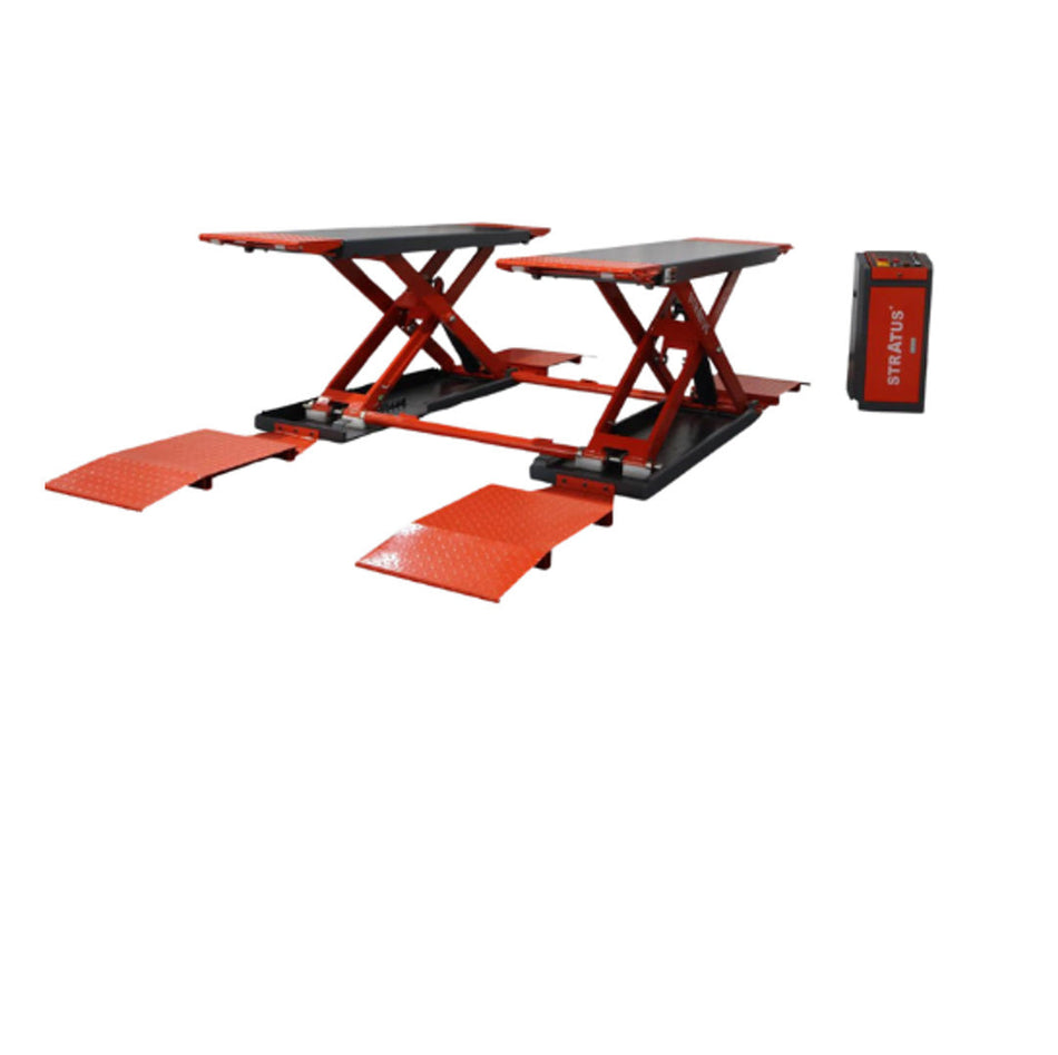 Stratus Extra Wide & Tall 10k lbs Scissor Car Lift, SAE-MS10000P, alamoequipment.com