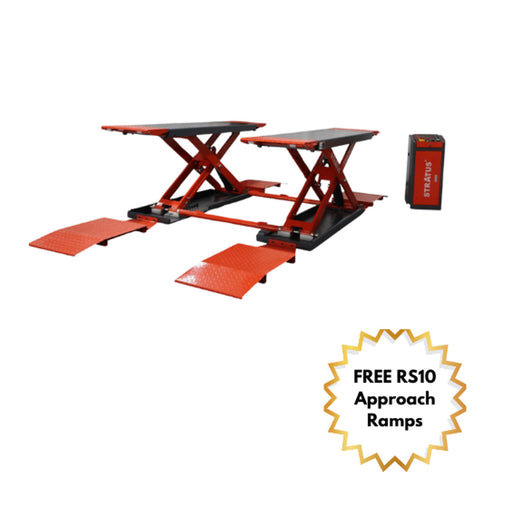 Stratus Extra Wide & Tall 10k lbs Scissor Car Lift, SAE-MS10000, alamoequipment.com