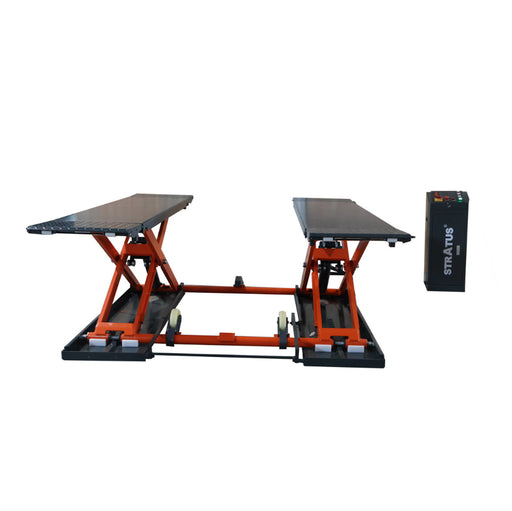 Stratus Extra Wide & Tall 9k lbs Scissor Car Lift, SAE-MS9000XT, alamoeequipment.com