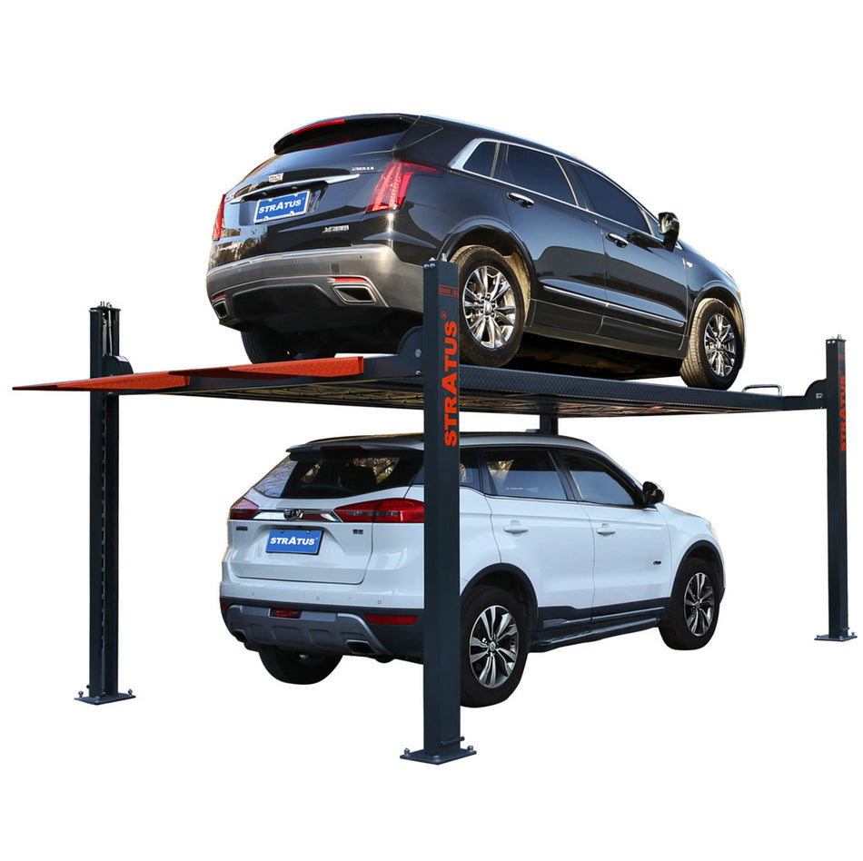 Stratus 4-Post 10k lbs Manual Release Car/Storage Lift SAE-P410, alamoequipment.com