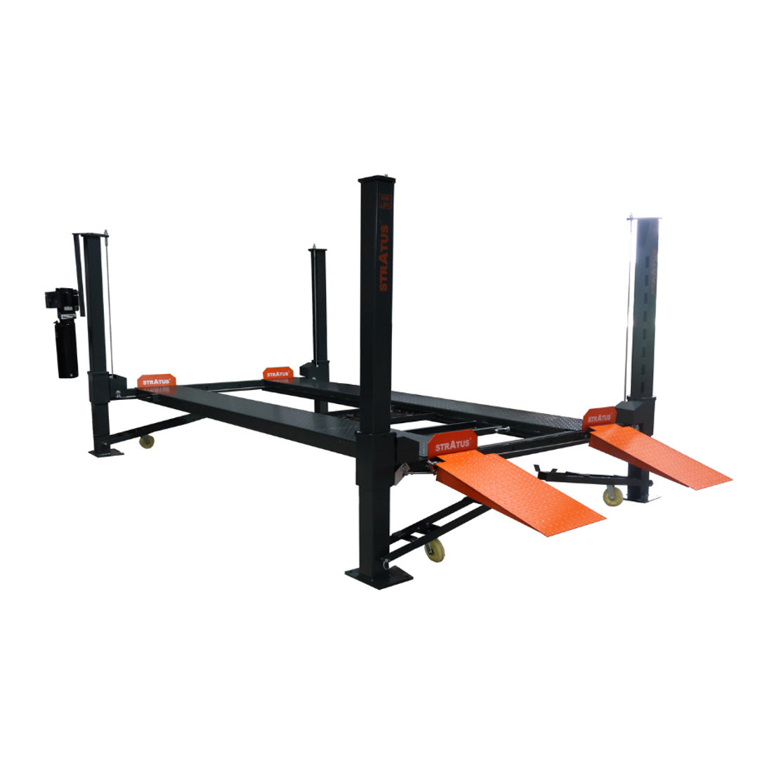 Stratus Steel Construction & Sleeve Containment 8k  lbs 4 Post Mobile Car Lift SAE-P48PC, alamoequipment.com