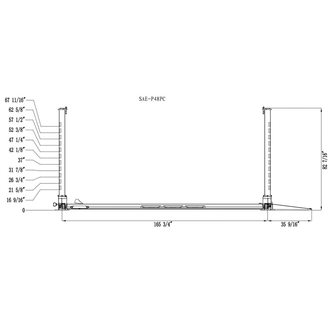 Stratus Steel Construction & Sleeve Containment 8k  lbs 4 Post Mobile Car Lift SAE-P48PC, alamoequipment.com