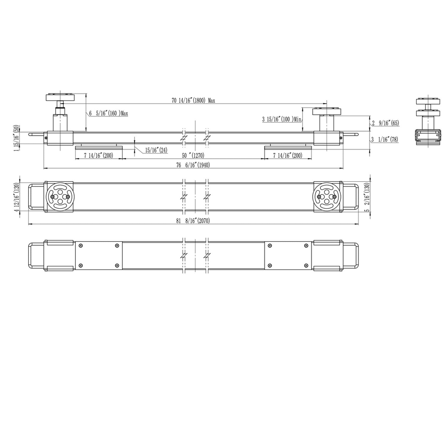 Stratus® Scissor G2 Auto Lift Support Bar Set of 2, SAE-BR9, alamoequipment.com