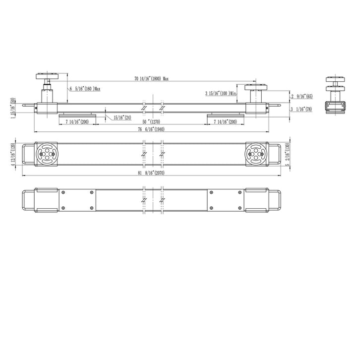 Stratus® Scissor G2 Auto Lift Support Bar Set of 2, SAE-BR9, alamoequipment.com