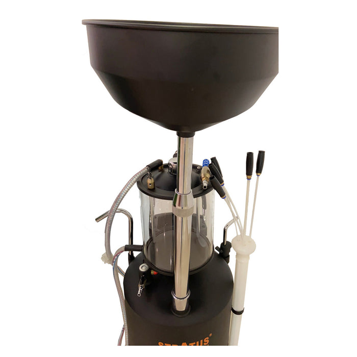 Stratus® Portable 21-Gallon Pneumatic Oil Drain Oil Extractor, SAE-OL21, alamoequipment.com