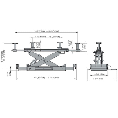 Stratus® Rolling Bridge Jack SAE-BJ135, alamoequipment.com