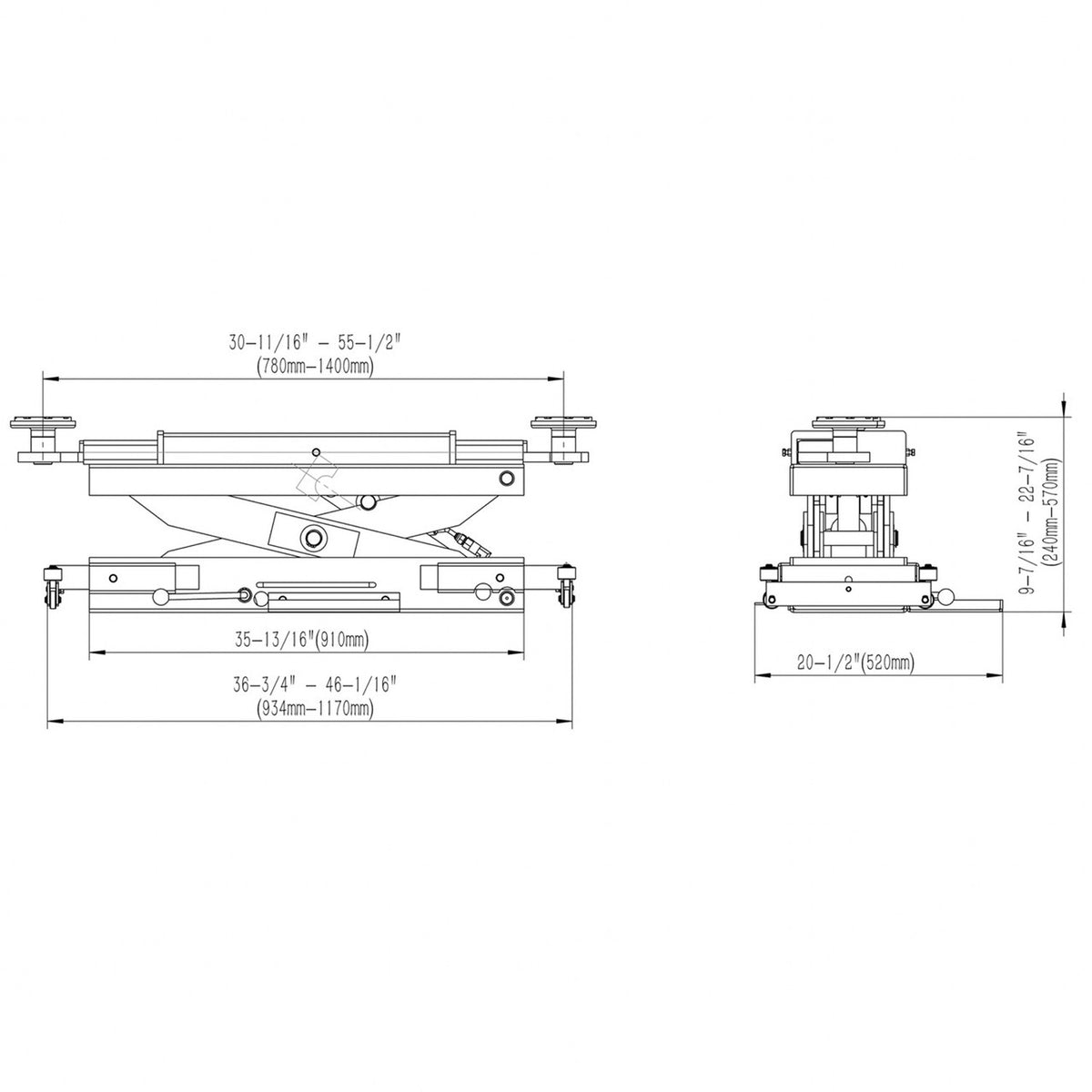 Stratus Rolling Bridge Jack SAE-BJ7, alamoequipment.com