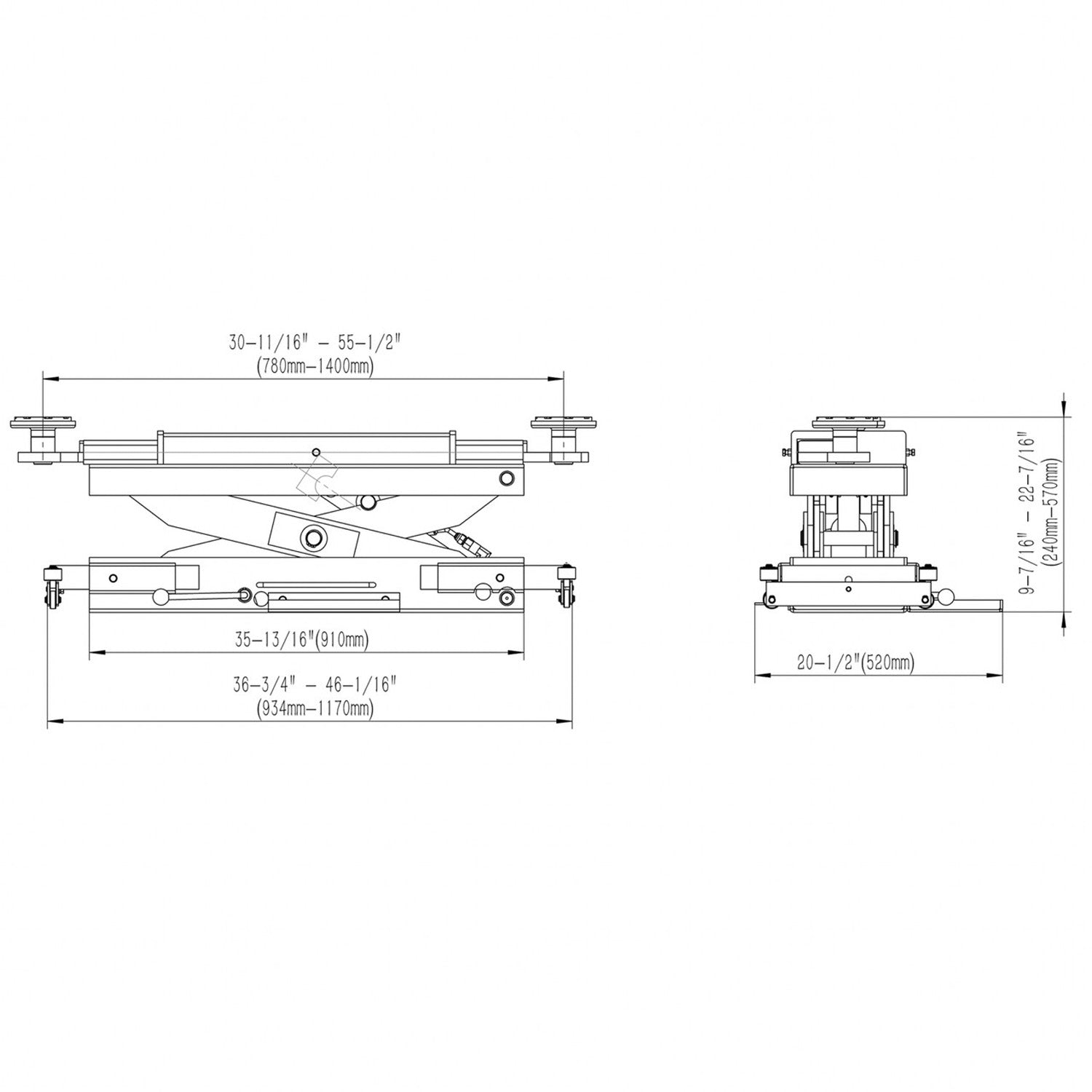 Stratus Rolling Bridge Jack SAE-BJ7, alamoequipment.com