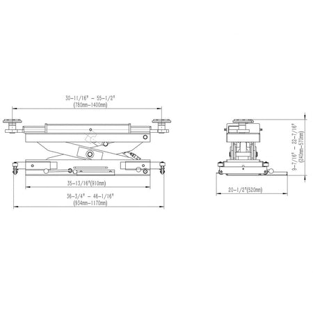 Stratus Rolling Bridge Jack SAE-BJ7, alamoequipment.com