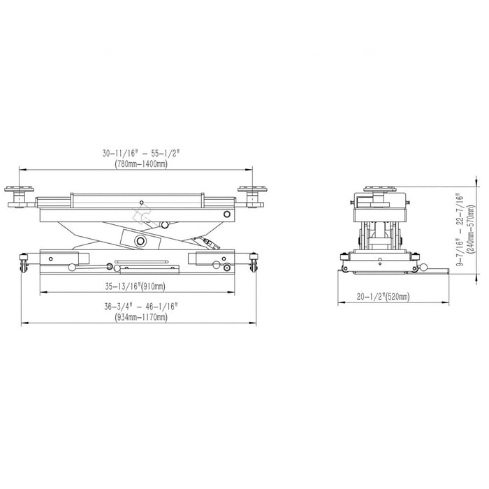 Stratus Rolling Bridge Jack SAE-BJ7, alamoequipment.com