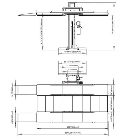 Stratus Single-Post 6600 lbs Manual Release Parking Car Lift SAE-P166M, alamoequipment.com