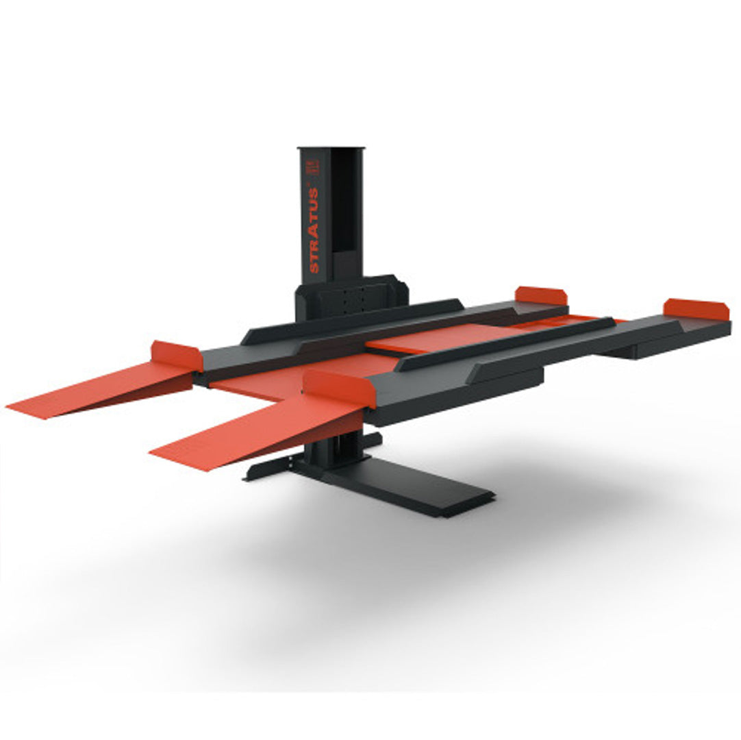 Stratus Single Post 8k lbs Manual Safety Lock Release Car Lift SAE-P18M, alamoequipment.com