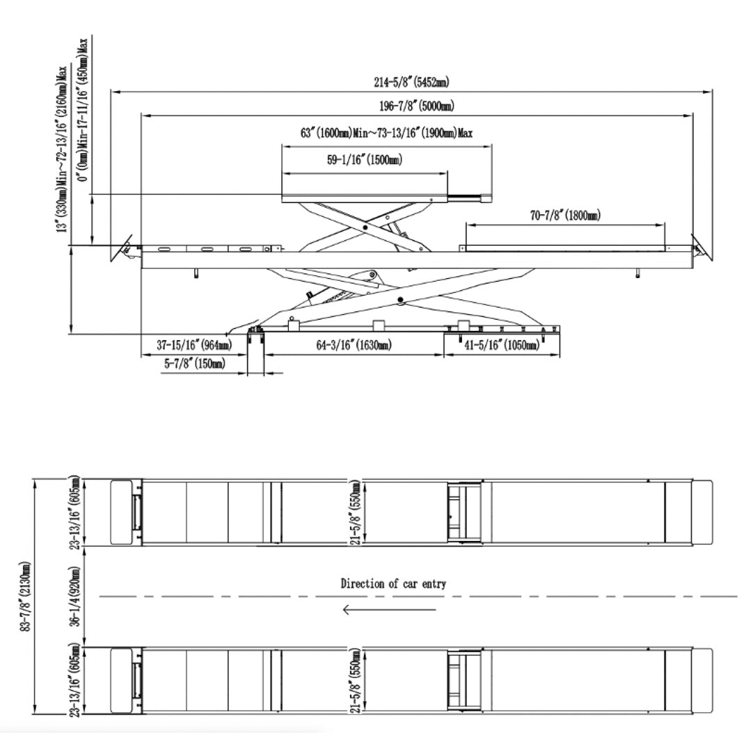 Stratus Commercial Grade 11000 LBS Alignment Scissor Car Lift SAE-FS11AP, alamoequipment.com